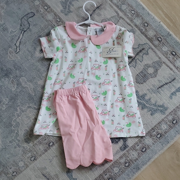 NWT Ishtex Girls 2-piece Matching Golf Set Pink Green Sz6 - Picture 2 of 11